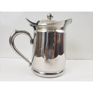 Brand ware Japan 18-8 Stainless Steel Tee Coffee Water Pitcher Carafe Lid 5.5”